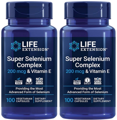 SUPER SELENIUM COMPLEX  &  VITAMIN E 200 mcg  200 Capsule LIFE EXTENSION - Bild 1 von 9