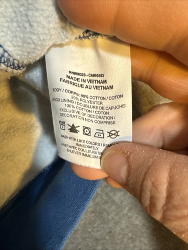 Nike Air AOP Blue Hooded Sweatshirt DM6881-407 Size M All Over Print Athleisure - Picture 6 of 10