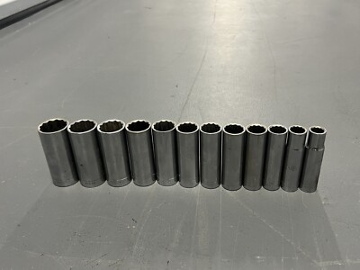 Craftsman USA -V- 1/2'' Drive 12pt Deep Socket Set 12 Pc 47521 47533