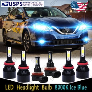 For Nissan Sentra 2013-2019 Combo LED Headlight High Low Beam Fog Light 6*Bulbs