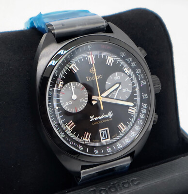 Zodiac Grandrally ZO9608 Sapphire Crystal Chronograph Black Dial
