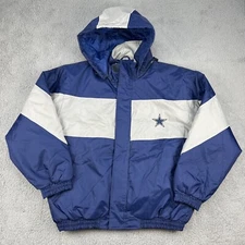 Jeff Hamilton Coat Mens Extra Large Dallas Cowboys Zipper Hooded Lined Jacket