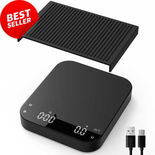 High Precision Digital Coffee Scale 3KG Timer LED Display Rechargeable Tare - Picture 9 of 12