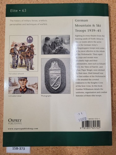 German Mountain & Ski Troops, 1939-45 - Gordon Williamson OSPREY(Elite, #63) - Imagen 2 de 3