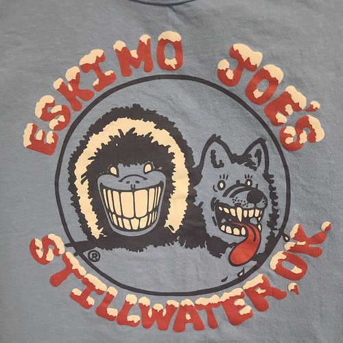 Eskimo Joes Stillwater OK Medium Mens Blue Double-sided Graphic Logo Tank Top