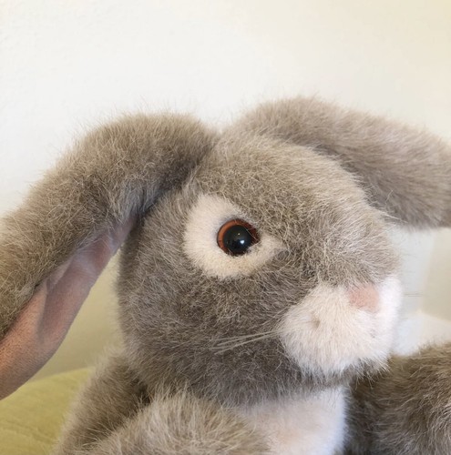 Easter Bunny Plush Rabbit Large Vtg 80s Dakin Jointed Stuffed NEW Uncle Jacques - Picture 3 of 10