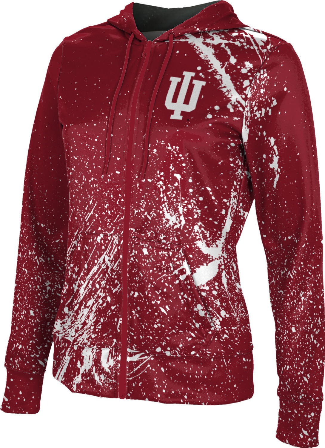 ProSphere Women's Indiana University Splatter Fullzip Hoodie (Apparel) (IU) ProSphere Women's Indiana University Splatter Fullzip Hoodie (Apparel) (IU)