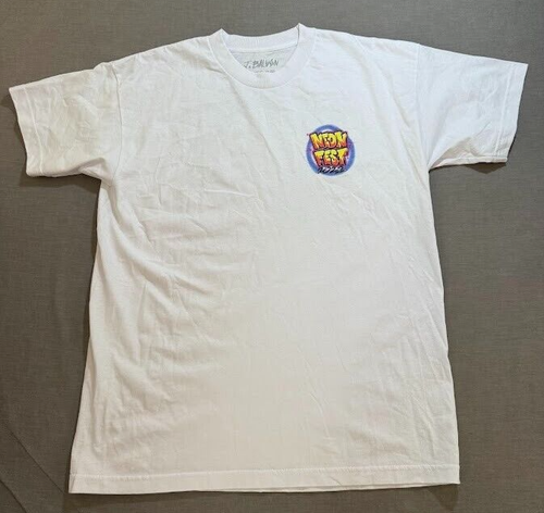J x Balvin Neon Fest 2022 Shirt Mens XL White Pullover Short Sleeve Tee NWOT.