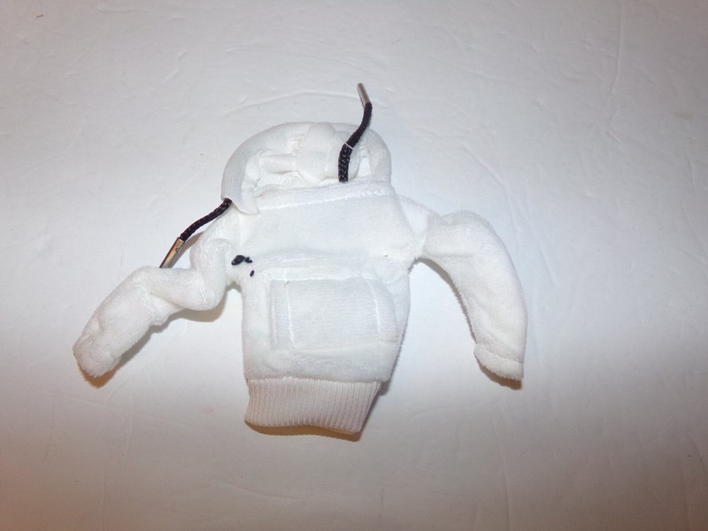 FITS BARBIE AND LIKE DOLLS PULLOVER HOODED WHITE