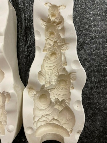 VINTAGE NOWELL'S CERAMIC MOLD #NM-1836 STACK OF PIGS - Picture 3 of 11