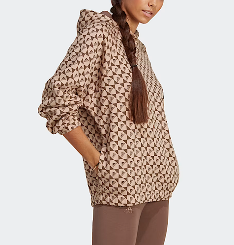 ADIDAS WOMEN MAGIC BEIGE ALL SZN X LOGOMANIA HOODIE SIZE M NWT 70$