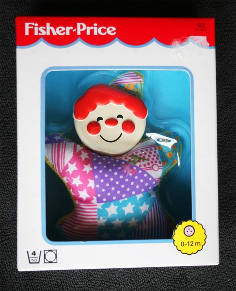 SONAJERO FISHER PRICE (1989): SOFT SHAKES RATTLE. BRAND NEW IN BOX, OLD STOCK!