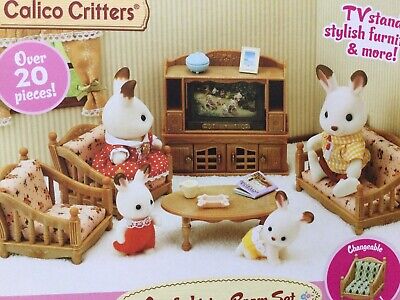 Buy New Calico Critters Comfy Living Room Set Furniture 20+ Pcs Changeable Cushions
