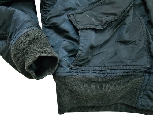 HOT Men's SCHOTT FLYER'S CWU-R BOMBER MILITARY FLIGHT 4 Pcks LINED TEAL Jacket L - Picture 8 of 15