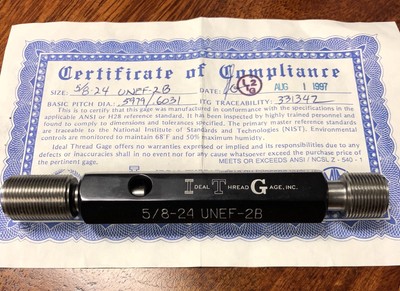 Southern Gage GO: .5979 // NOGO: .6031 5//8-24 UNE F-2B