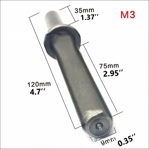 6 Stck./Set Halbhohl und Massiv Nieten Druckluft Hammer Werkzeug mit Meißel 4,7 '' Zubehör - Bild 6 von 8