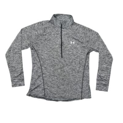 Under Armour Women's XL Gray Pullover Sweatshirt Polyester Half Zip  athletic
