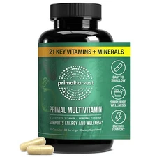 Primal Harvest Multivitamin 21 Essential Vitamins & Minerals for Men & Women