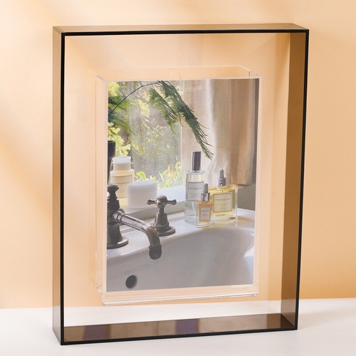 Acrylic Photo Frame Block Free Standing Transparent Picture Box Home Party Decor - Picture 11 of 39