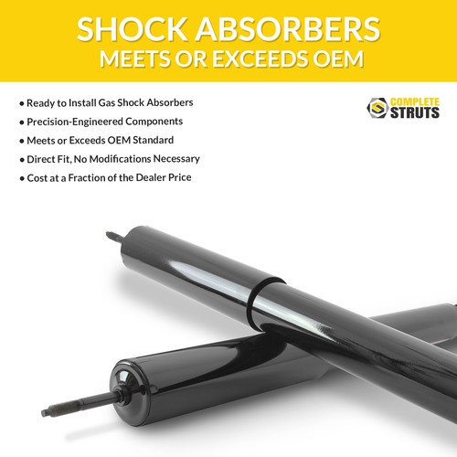 Front Complete Struts & Rear Shock Absorbers for 2014-2020 Nissan Rogue - Picture 6 of 8