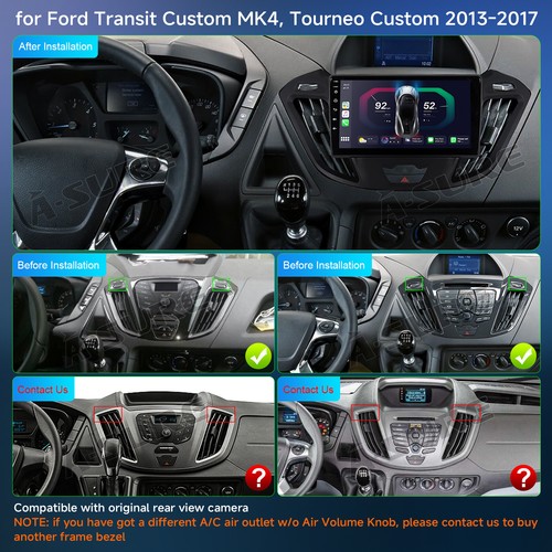 For Ford Tourneo/Transit/Custom 2013-2018 Android14 Car Radio Stereo Sat Nav+CAM - Picture 4 of 16