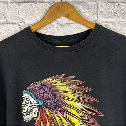 Vans Original Classic Men’s Large Short Sleeve Shirt Indian Chief Skull - Picture 6 of 8