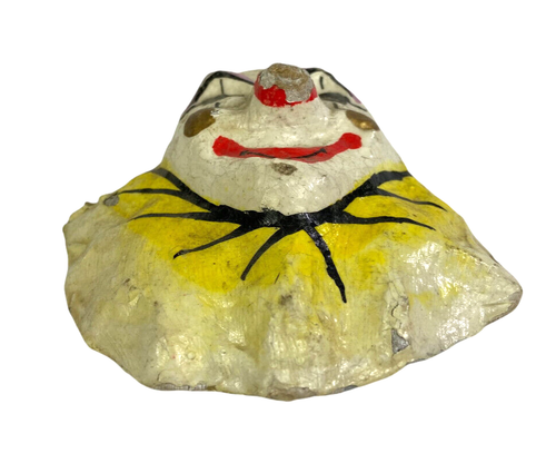 Vintage Clown Gesicht Pappmaché 3,75" x 3,5" Zirkus Big Top Handarbeit & bemalt - Bild 9 von 11