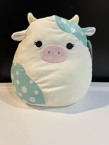 Squishmallows Belana 12” Cow Flower Daisy Easter Spring Squishmallow Mallow BNWT - Picture 1 of 4