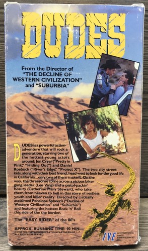 Dudes VHS 1989 Jon Cryer, Lee Ving, Daniel Roebuck, Flee, Catherine Mary Stewart - Foto 3 di 4
