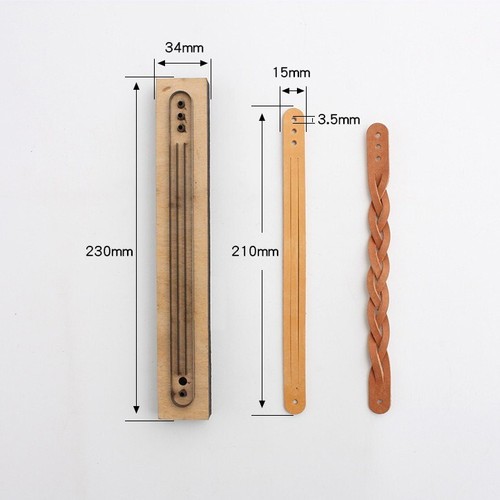 Three-Strand Braided Leather Bracelet Craft Cutting Die Punch Cut Template DIY - Picture 2 of 9