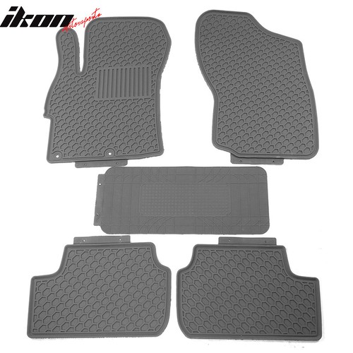 Fits 08-17 Mitsubishi Lancer OE Style All Weather Floor Mats Carpets Latex Gray - Picture 2 of 9