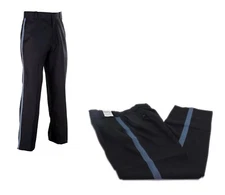 DUTYPRO MENS POLY UNIFORM DUTY PANTS NAVY BLUE FRENCH BLUE SIDE STRIPE 42 WAIST