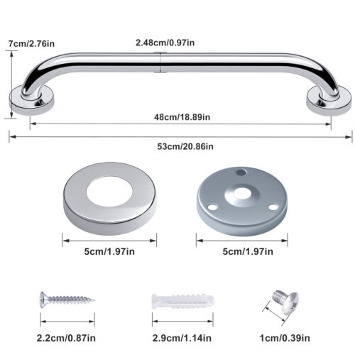 1/2/4× Safety Grab Bars Handicap Stainless Steel Handle For Bathroom Toilet US - Picture 15 of 15