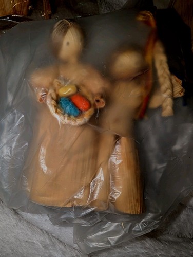 Vintage Corn Husk Doll DETVA Lot 11 Dolls Women Baby Children Flower Goose CZECH - Picture 4 of 8
