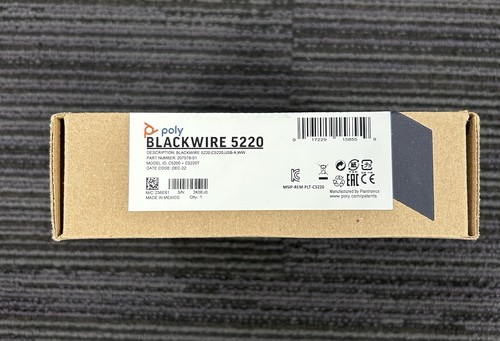 Poly Blackwire 5220 Stereo USB-C Headset ~ New in Box ~ Never Used - Picture 5 of 5