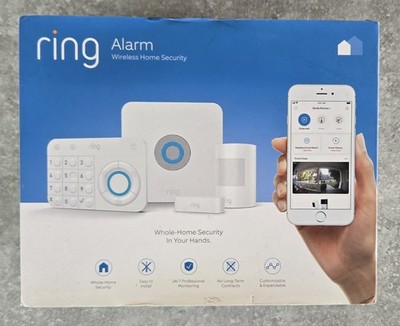 New Open Box Ring Wireless Alarm Security Kit 5-Piece (Gen 2) FREE US SHIPPING
