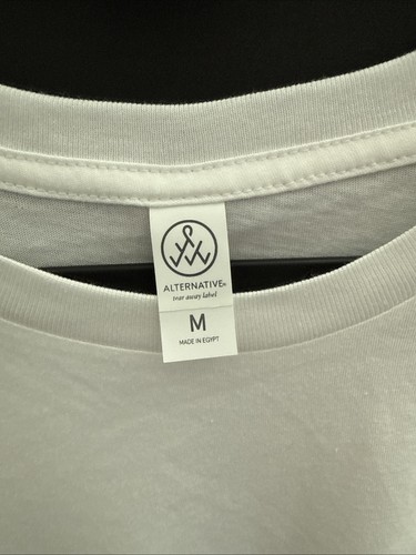 Neu ohne Etikett Alternative Apparel langärmliges leichtes T-Shirt weiß Größe Medium - Bild 2 von 5