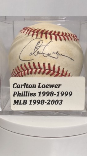 CARLTON LOEWER PHILADELPHIA PHILLIES 1998-1999 BASEBALL SIGNED. - Picture 2 of 7
