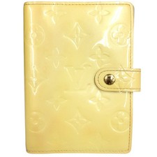 Auth Louis Vuitton Agenda PM Notebook Cover Monogram Vernis Day Planner R21010