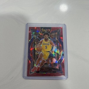 BRONNY JAMES JR. 2024-25 SELECT CONCOURSE ROOKIE RED WAVE PRIZM RC Q4966