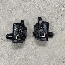 SU-LH-S-BLK: 1/12 Black Leg Gun Holsters x 2 (Left & Right) for 6" slim body