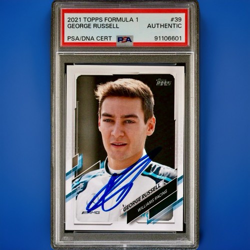 George Russell Autograph 2021 Topps Formula One 1 F1 PSA Signed ON Card Auto AMG - Picture 1 of 3