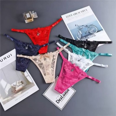 7 Pack Lot Sexy Womens Glitter Panties Thongs G string Briefs Underwear Tanga