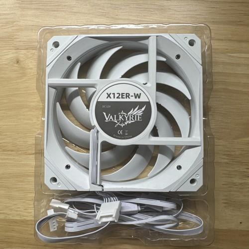 Valkyrie X12 Reverse PC Case Fan, 120mm, 2150 RPM, aRGB, PWM - White - Picture 2 of 2