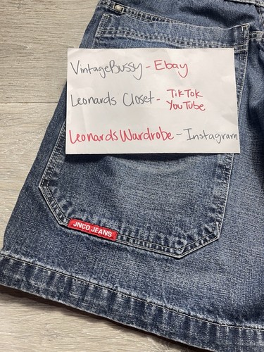 Vintage Used Men’s Bulldog 32 JNCO Jean Shorts Jorts Y2K embroidered - Picture 6 of 15