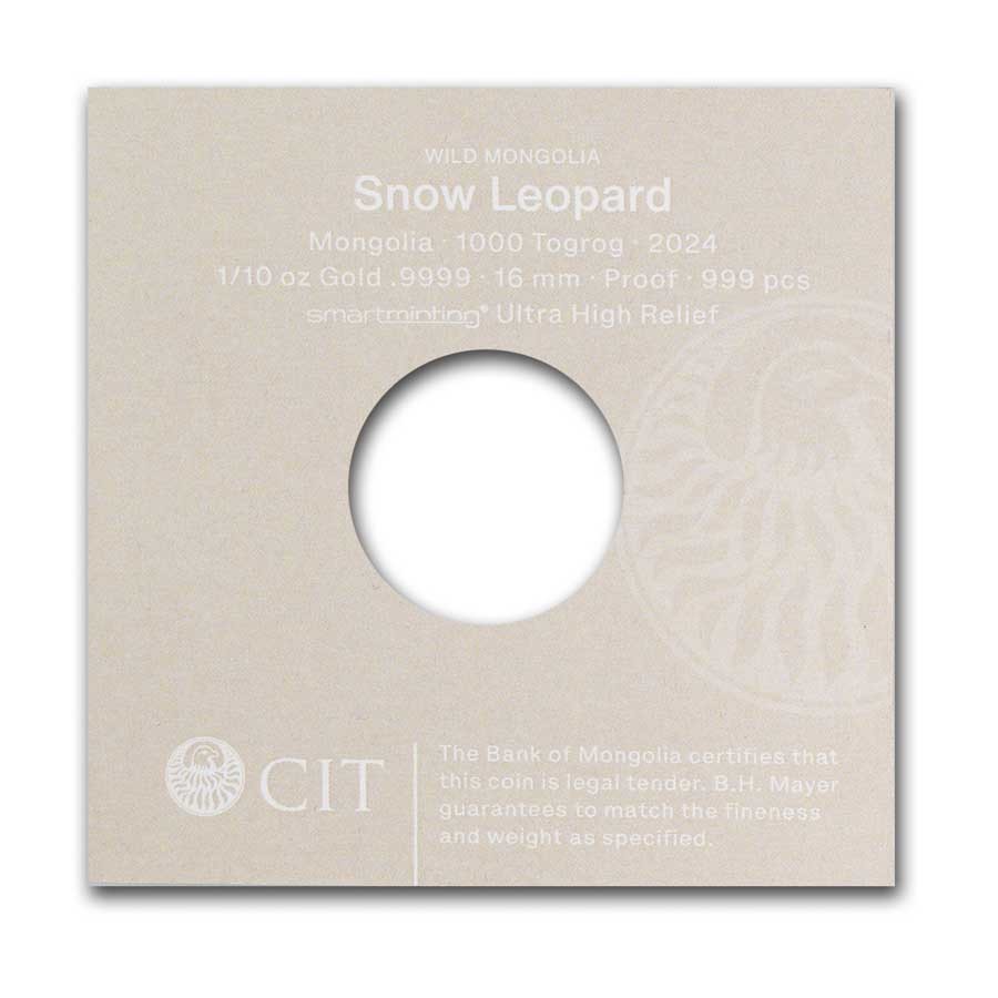 2024 Mongolia 1/10 oz Gold Proof Snow Leopard | eBay