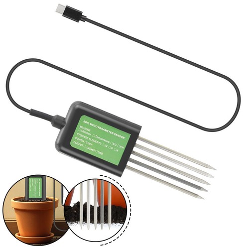 7 in 1 USB Bodentester für Feuchtigkeit Leitfähigkeit pH Temperatur NPK Messung - Bild 5 von 18