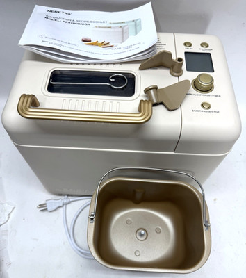 Neretva Bread Machine, 2.2LB 15-in-1 Bread Maker, Dual Heater Breadmaker PE9706U