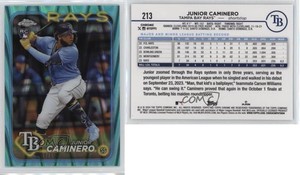 2024 Topps Chrome Aqua RayWave Refractor /199 Junior Caminero #213 Rookie RC
