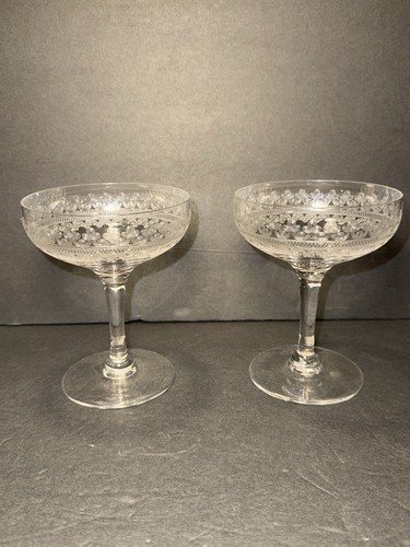 Set 2 bicchieri da vino in vetro decorato - Foto 3 di 12